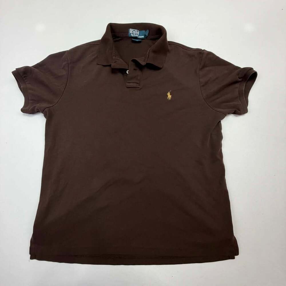 Polo By Ralph Lauren Polo Shirt Size L Brown Custom Fit